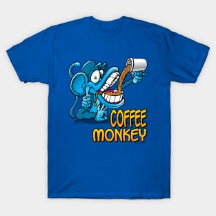 Coffee Monkey Toon T-Shirt